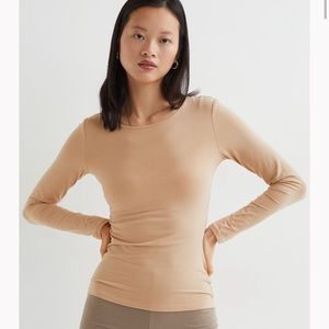 H&M Tan Long Sleeve Top